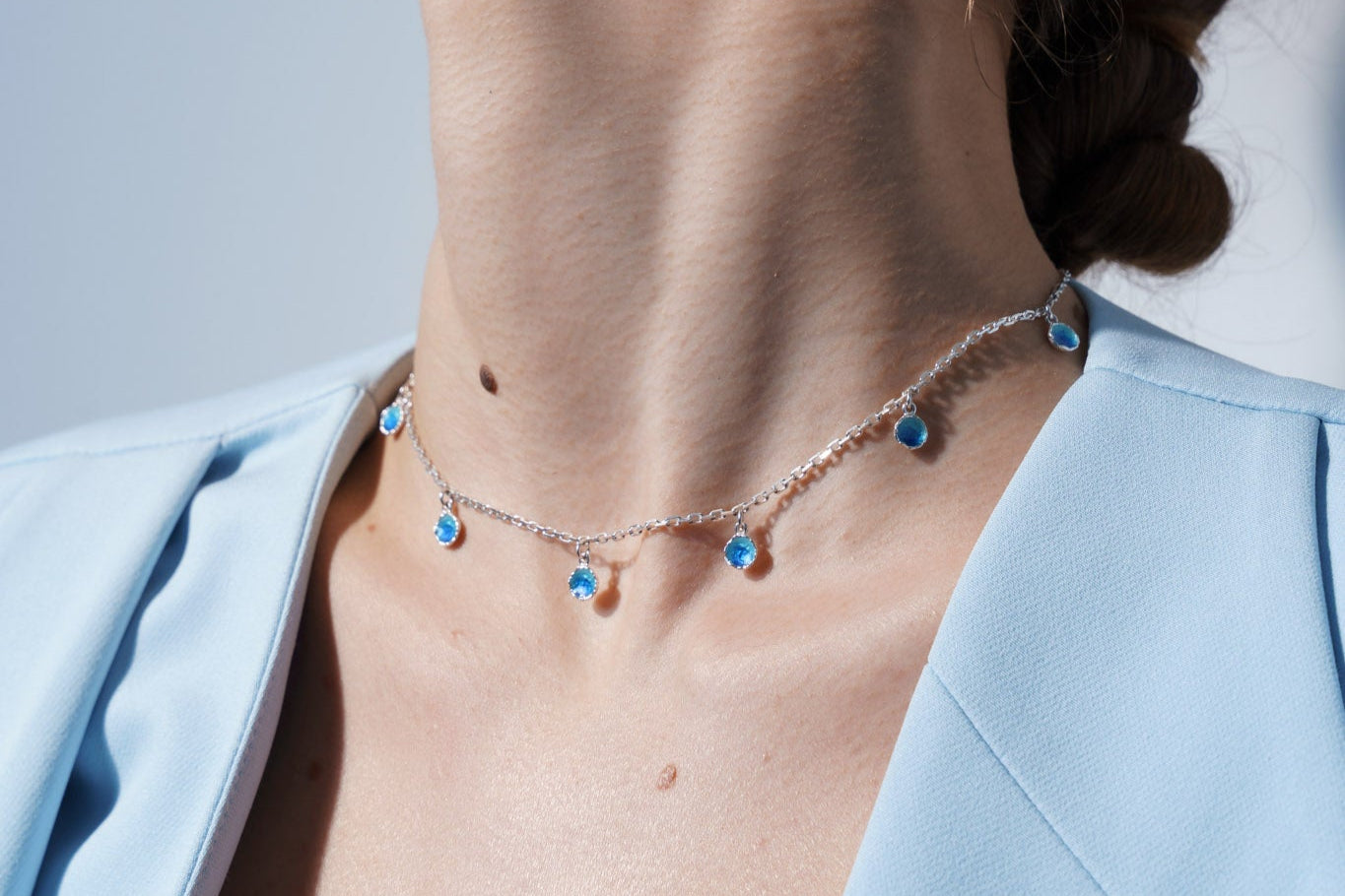 Кольє «Моря» синє