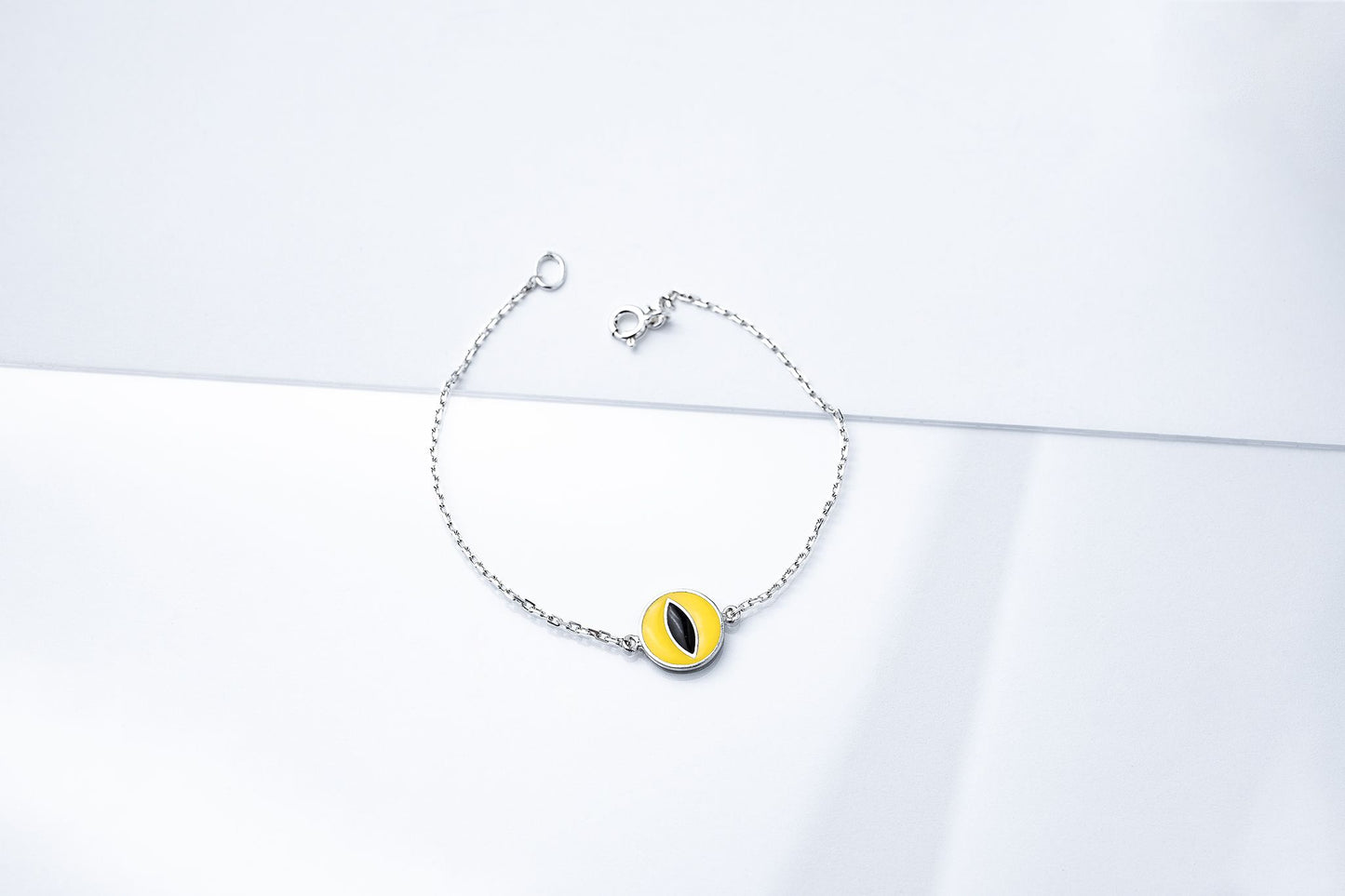 Браслет «Котяче око» (11 мм) з емаллю