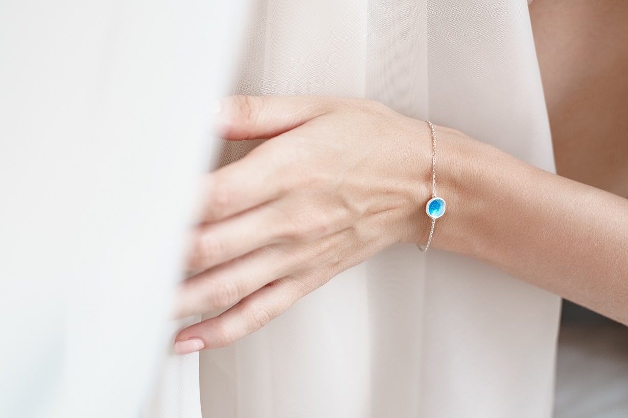 Браслет «Море» (9 мм) синій