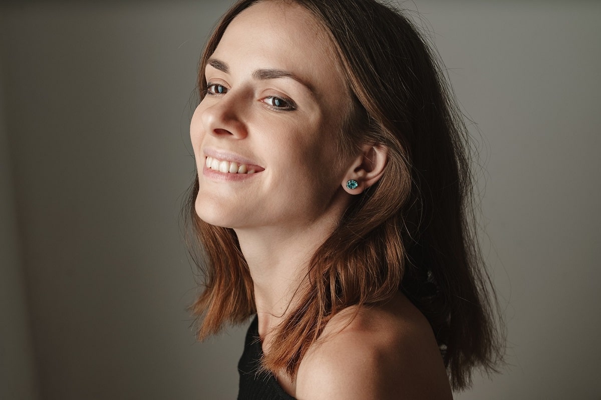 Сережки «Шторм» міні смарагдові