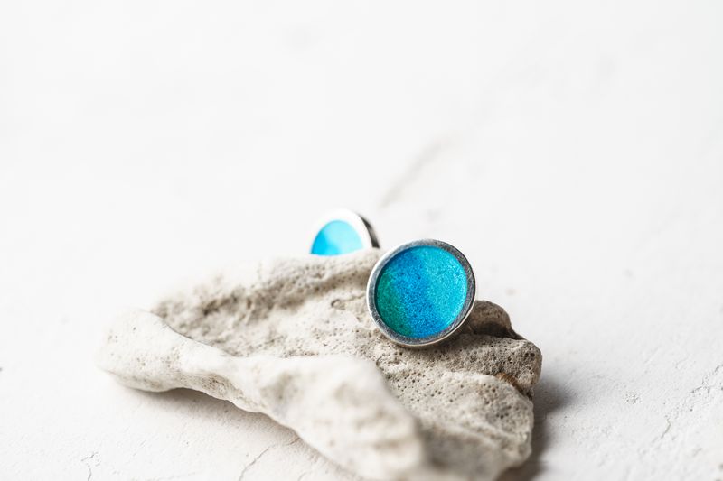 Сережки «Лазурове узбережжя» (12 мм)