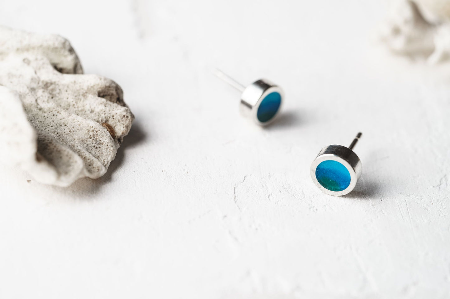 Сережки «Лазурове узбережжя» (8 мм)