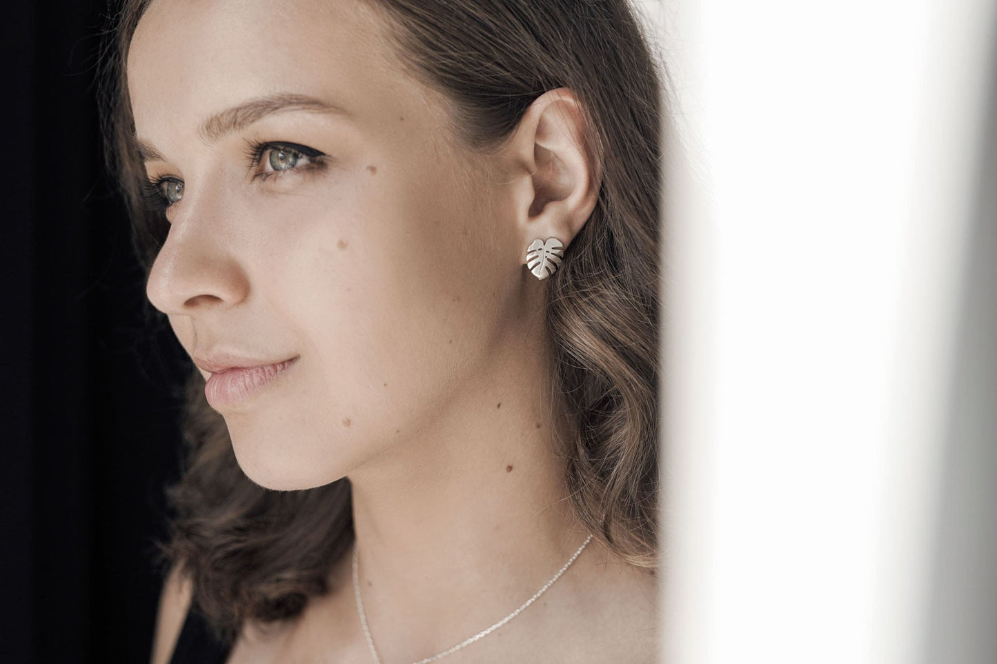 Сережки «Монстера»