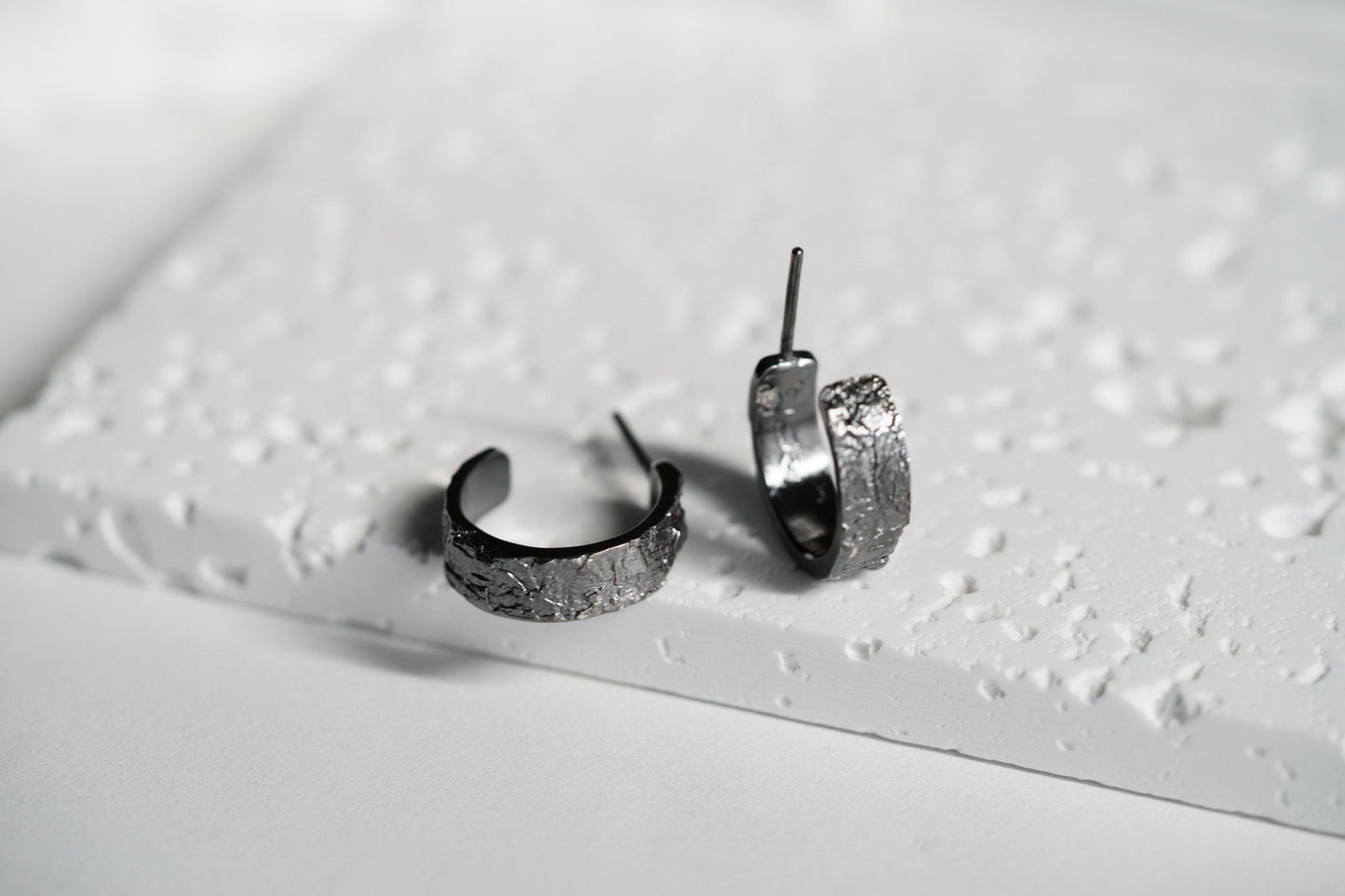 Сережки-конго «Дубова кора» (15 мм)