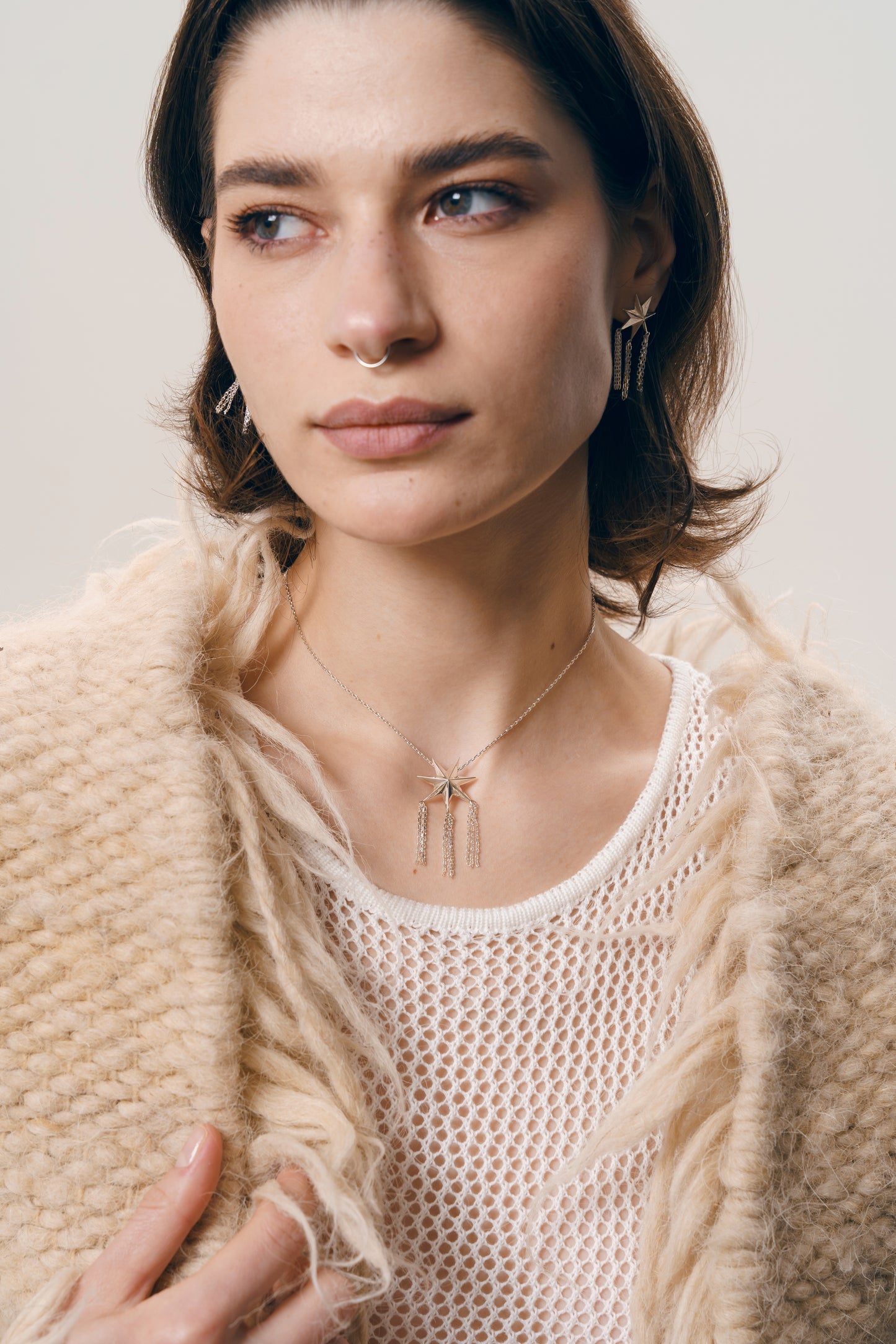 Кольє «Провідна зоря» з ланцюжками