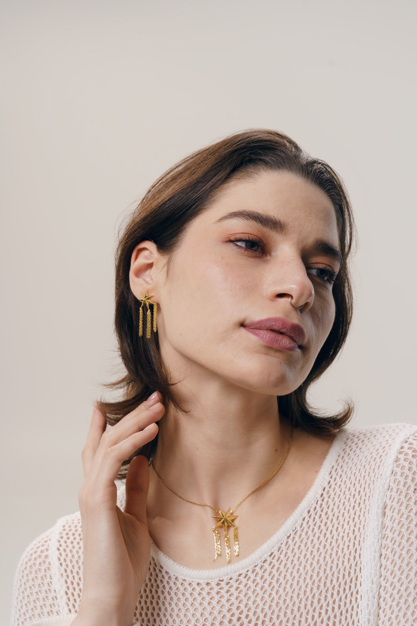 Кольє «Провідна зоря» з ланцюжками