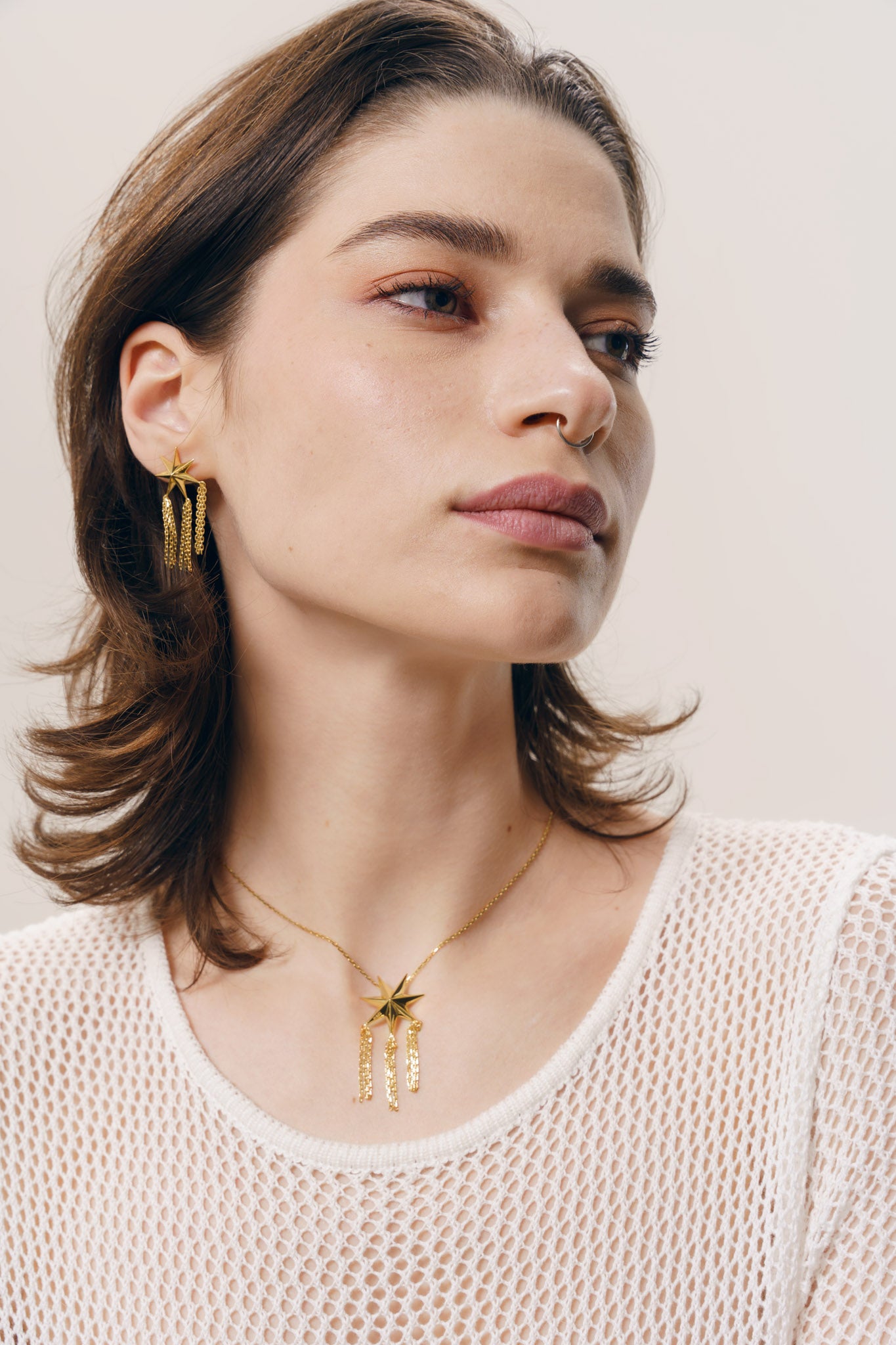 Кольє «Провідна зоря» з ланцюжками