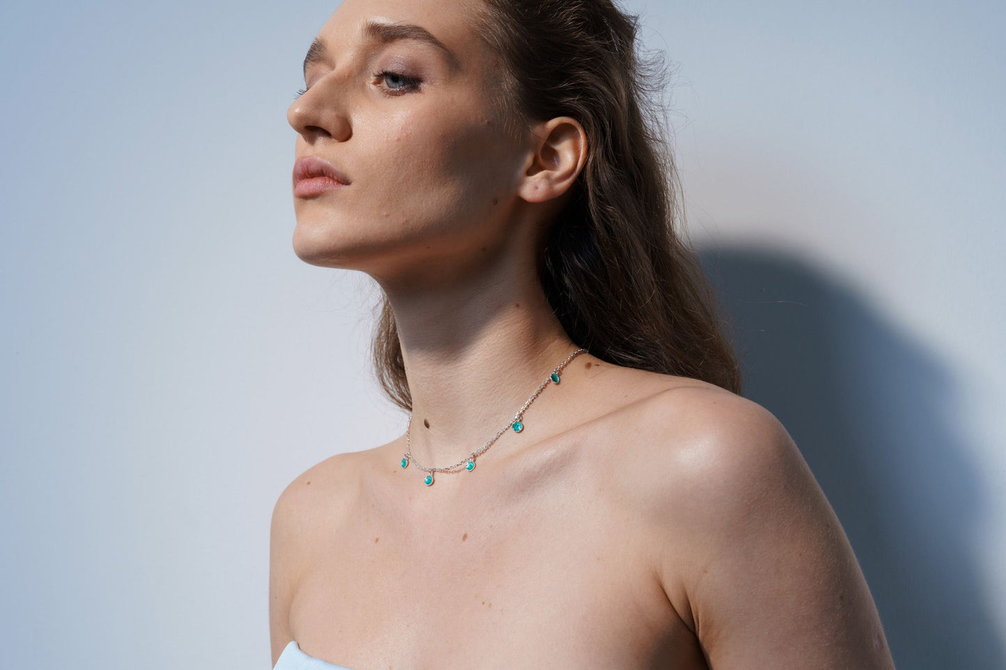 Кольє «Моря» смарагдове