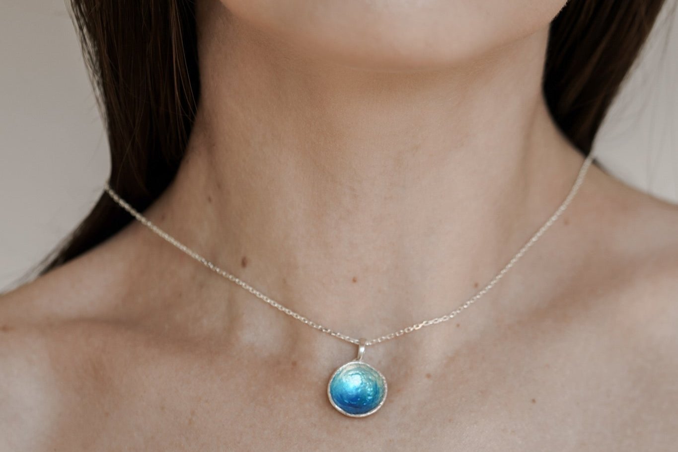 Кулон «Море» (16 мм) синій