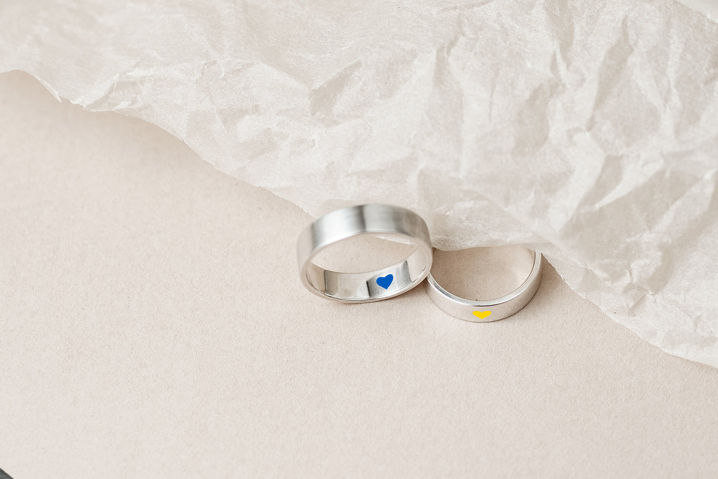 Обручка «Улюблена країна» (5 мм) одне серце