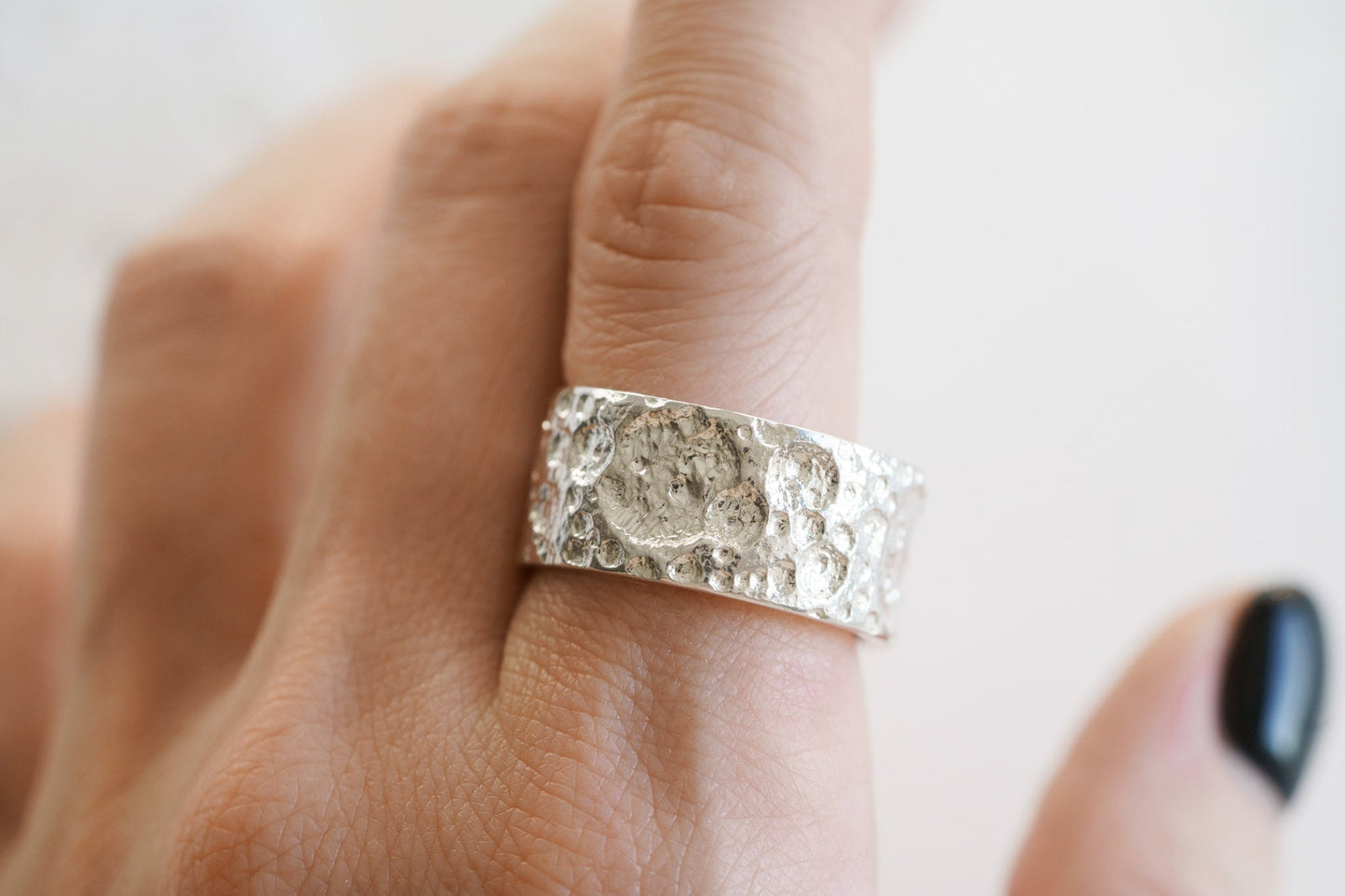 Каблучка «Світлий місяць» (10 мм; текстура 2)