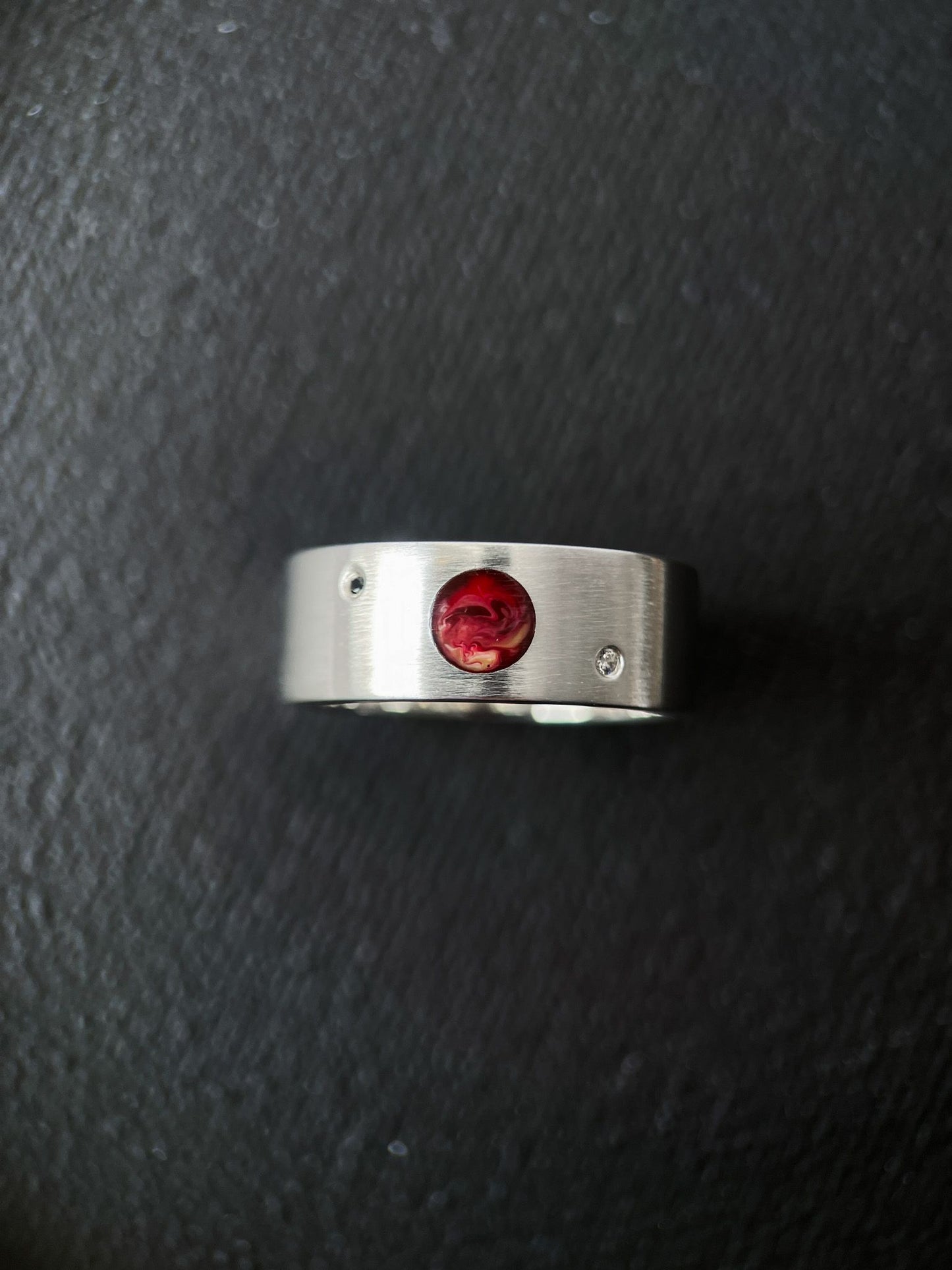 Каблучка «Марс» з супутниками Фобос та Деймос (8 мм)