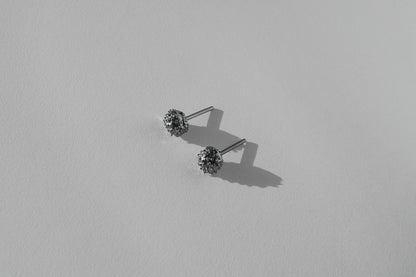 Сережки «Горіх каштану» з чорнінням