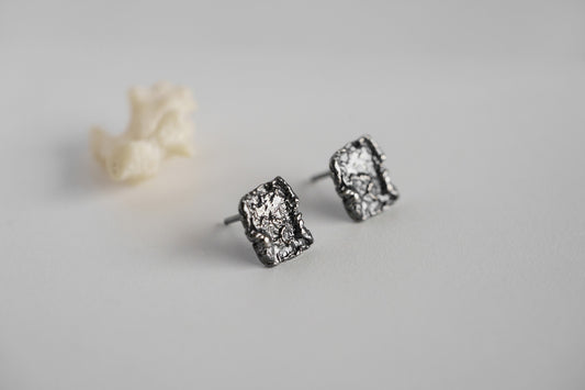 Сережки «Морська піна» з чорнінням