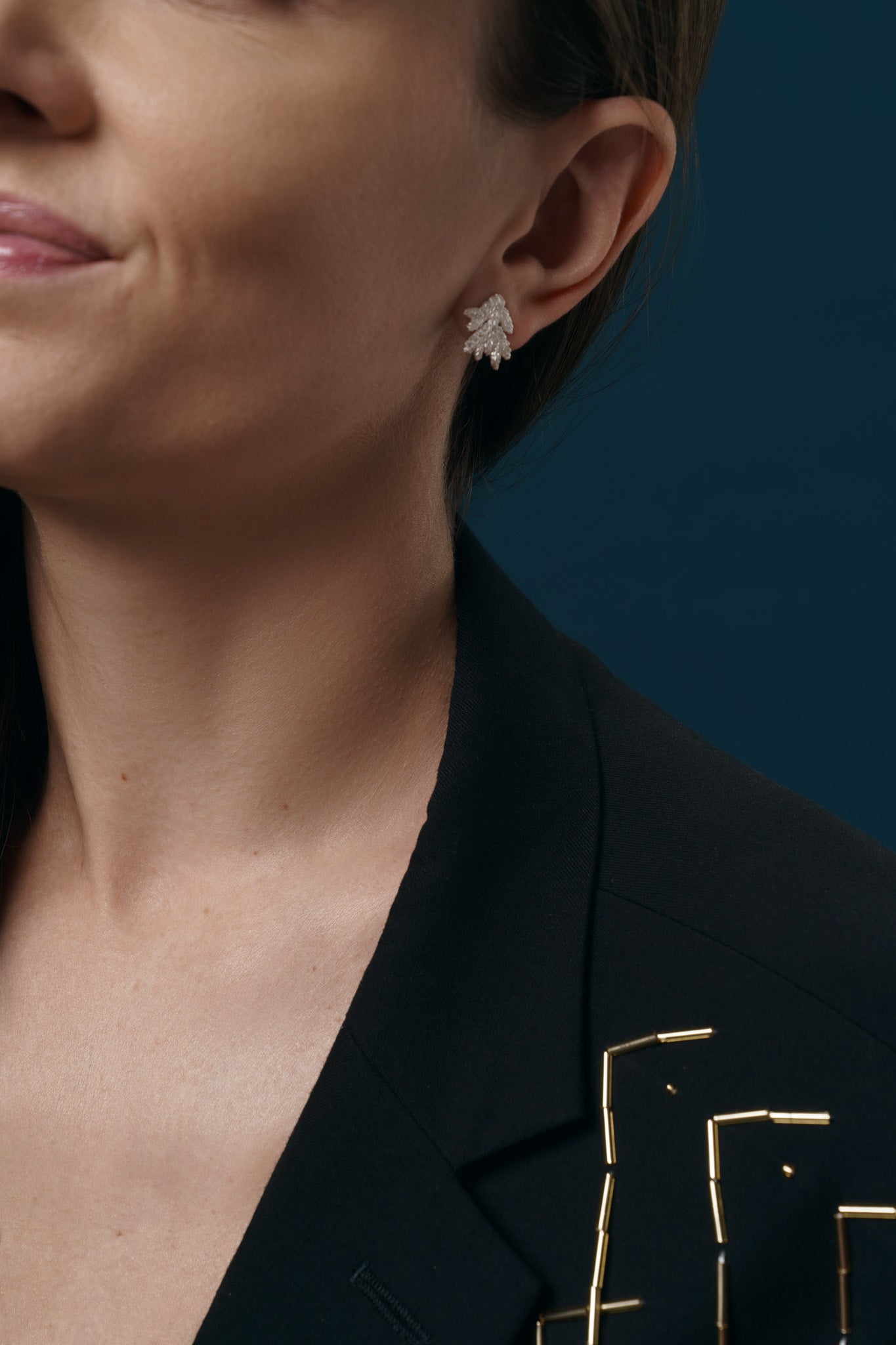 Сережки «Гілки смереки» світлі