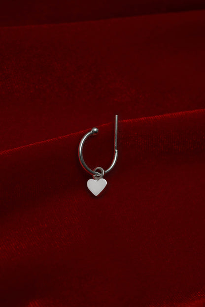 Сережки-хупи з підвіскою «Кохана»