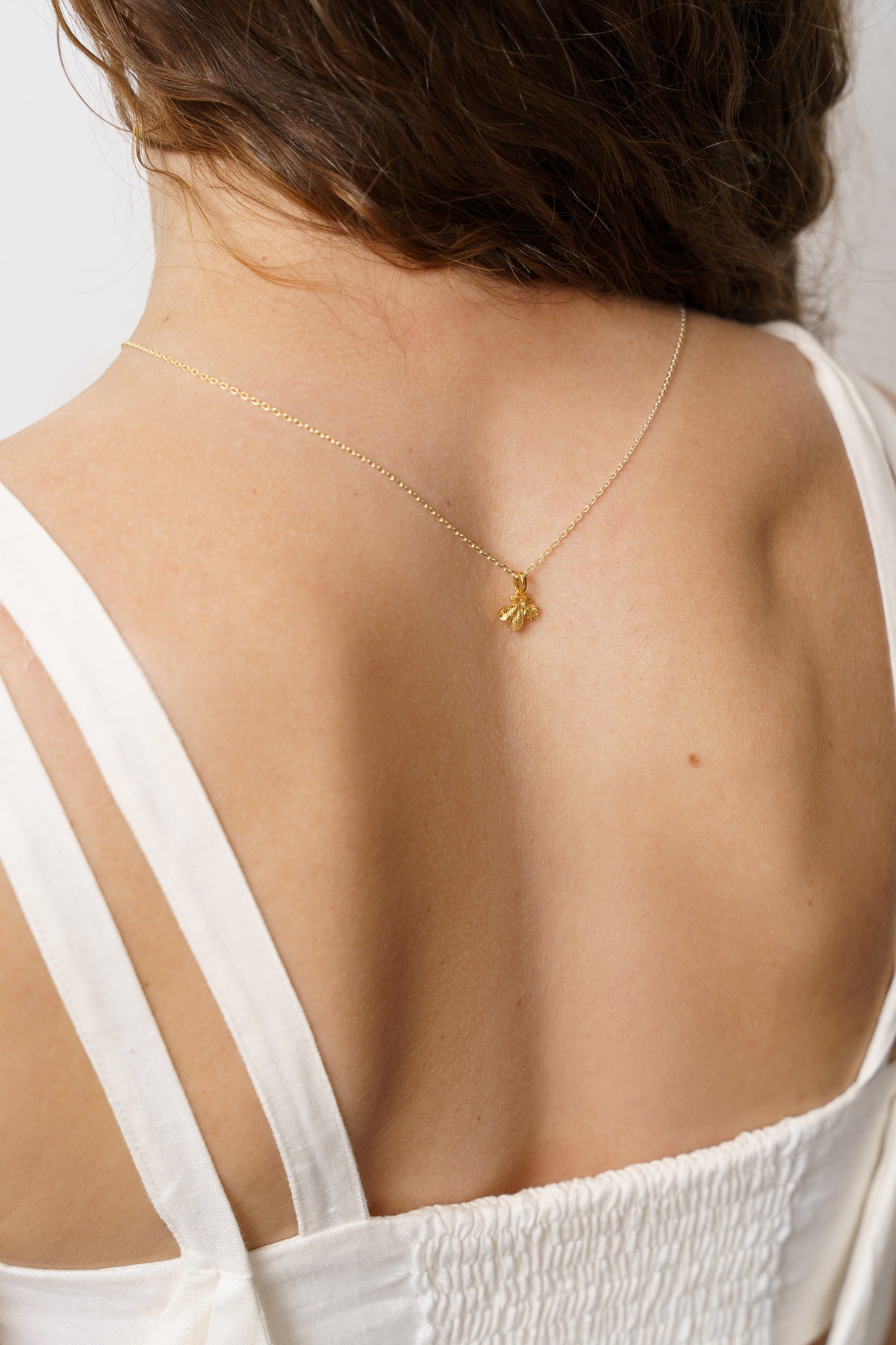 Кулон «Лист каштану» (10 мм) світлий