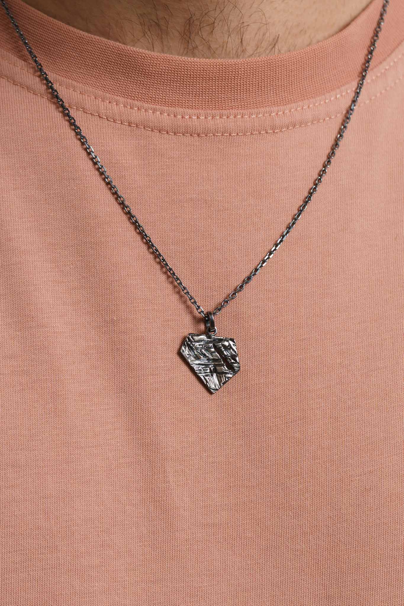 Кулон «Колотий лід» (17х20 мм) з чорнінням