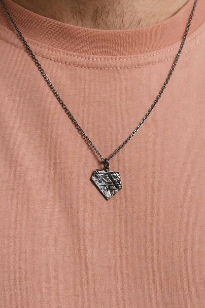 Кулон «Колотий лід» (17х20 мм) з чорнінням