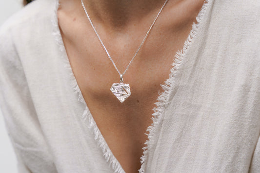 Кулон «Колотий лід» (17х20 мм) світлий