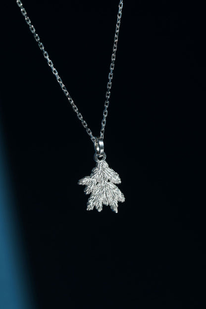 Кулон «Гілка смереки» світлий