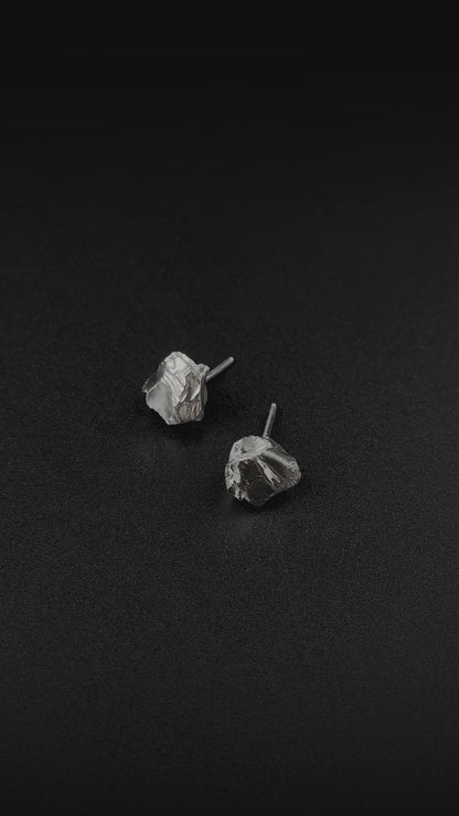 Сережки «Антрацит Донеччини та Луганщини» (10 мм) світлі