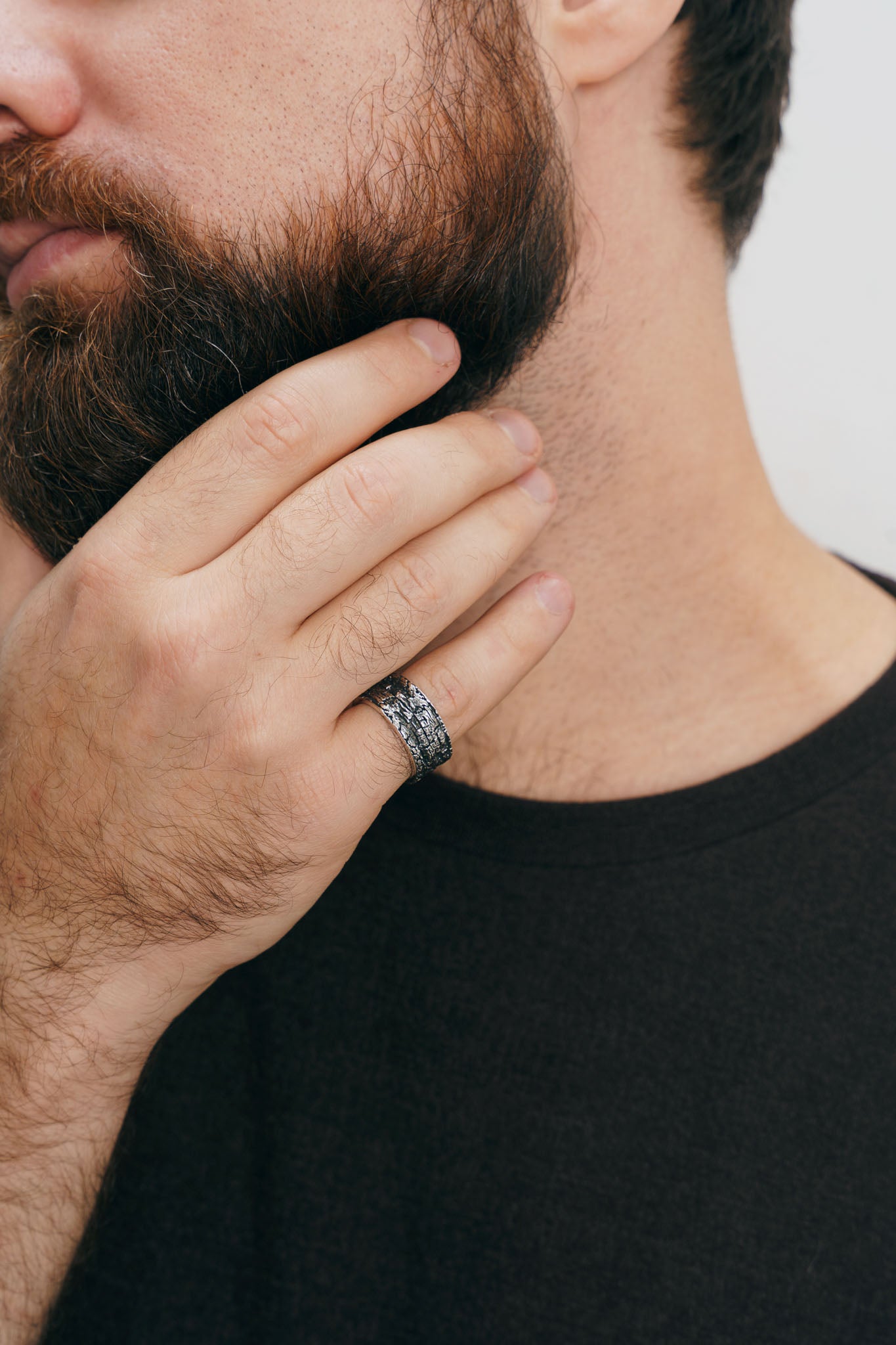 Каблучка «Деревне вугілля» з чорнінням (10 мм)