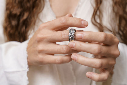 Каблучка «Львівська кава» з чорнінням (9 мм)