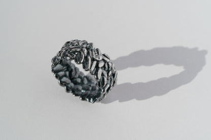 Каблучка «Львівська кава» з чорнінням (9 мм)