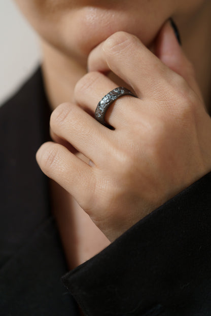 Каблучка «Дубова кора» з чорнінням (5 мм)