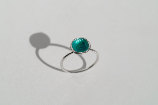 Каблучка «Море» смарагдова (9 мм)