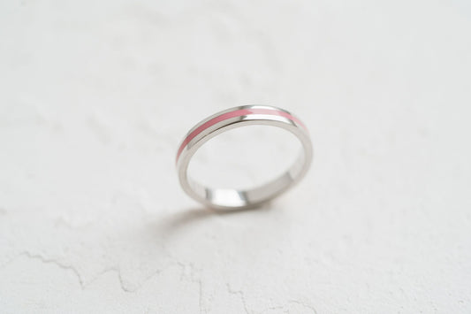 Каблучка «Смуга» (3 мм) з емаллю (різні кольори на вибір)