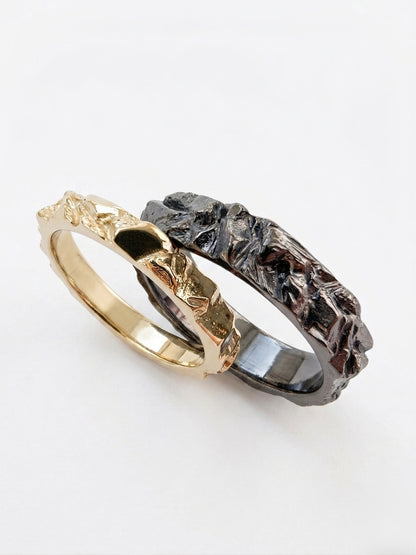 Обручка «Гранітна скеля Коростишівського каньйону» темна (5 мм)