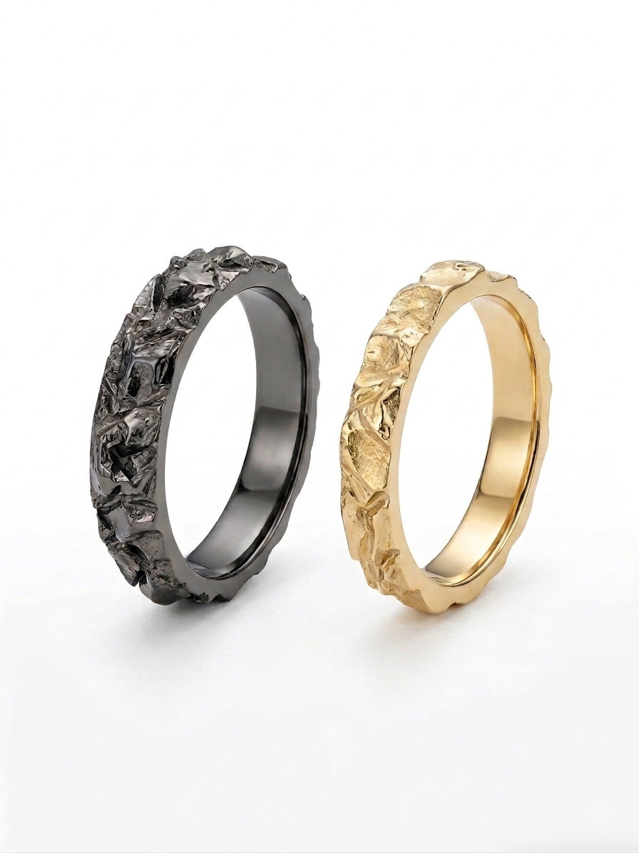 Обручка «Гранітна скеля Коростишівського каньйону» темна (5 мм)