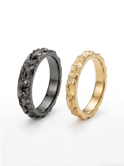 Обручка «Гранітна скеля Коростишівського каньйону» темна (5 мм)